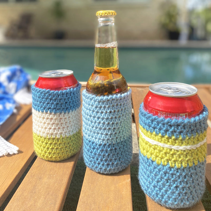 How to Crochet A Can Cozy with Handle, Crochet Tutorial 