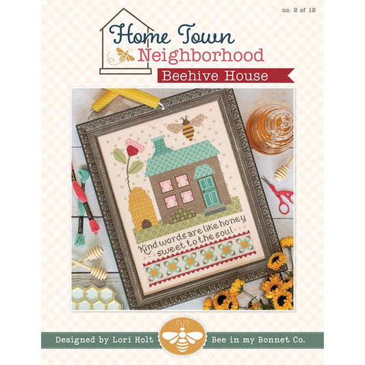 Beehive House Cross Stitch Pattern