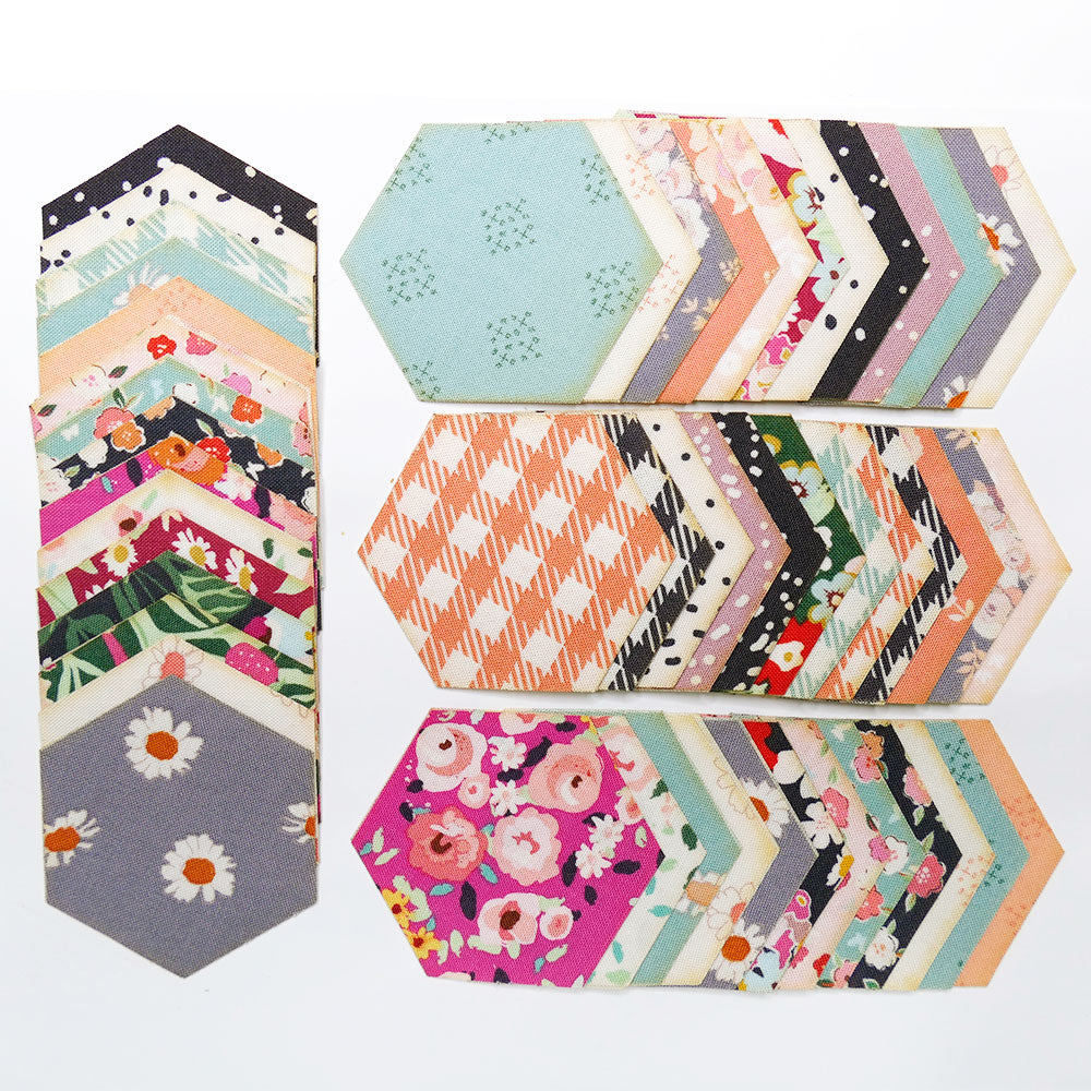 Ready-to-Sew 1" Fabric Hexagons - In the Afterglow