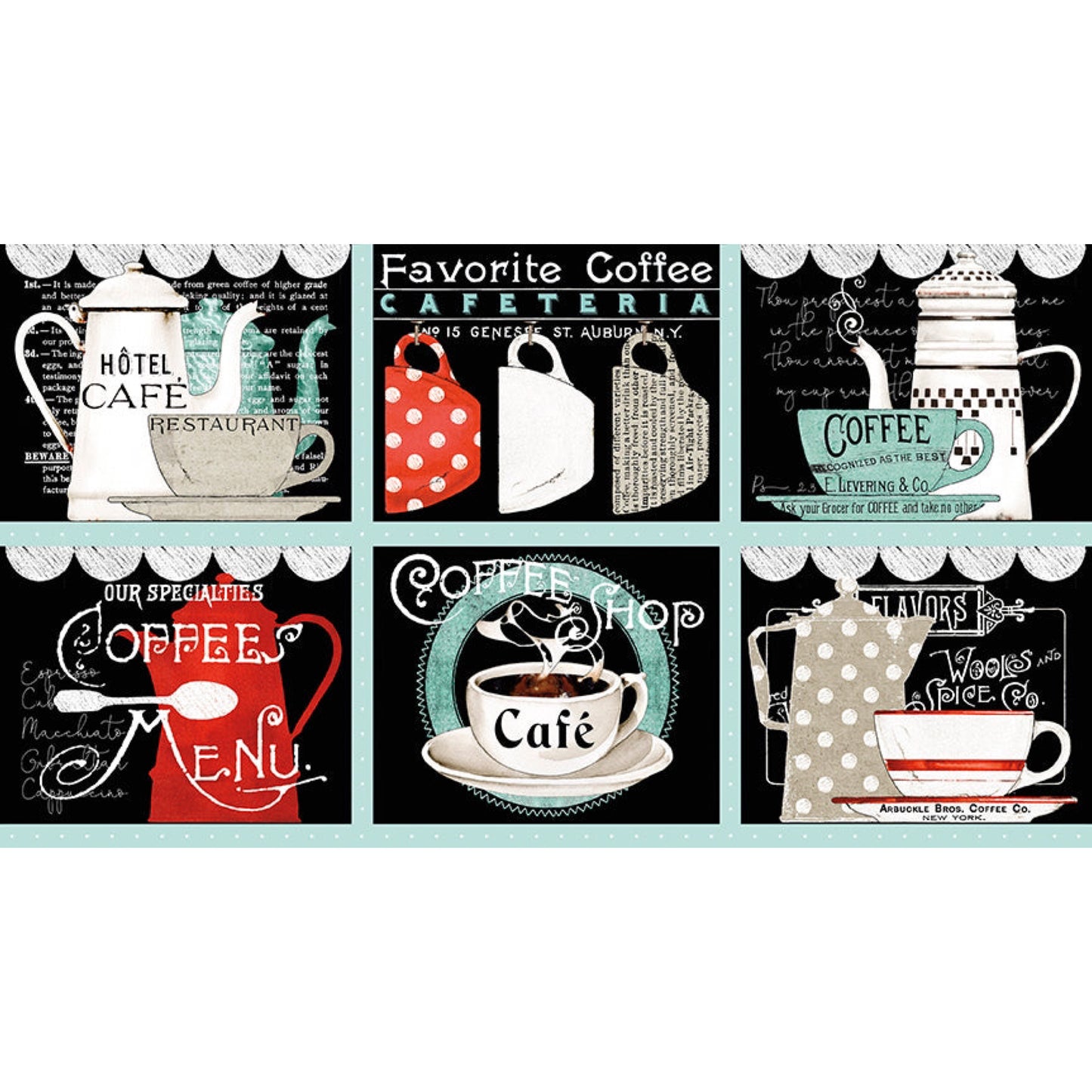 Coffee Chalk Placemat Panel