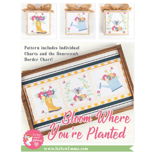 Bloom Where You're Planted Cross Stitch Pattern