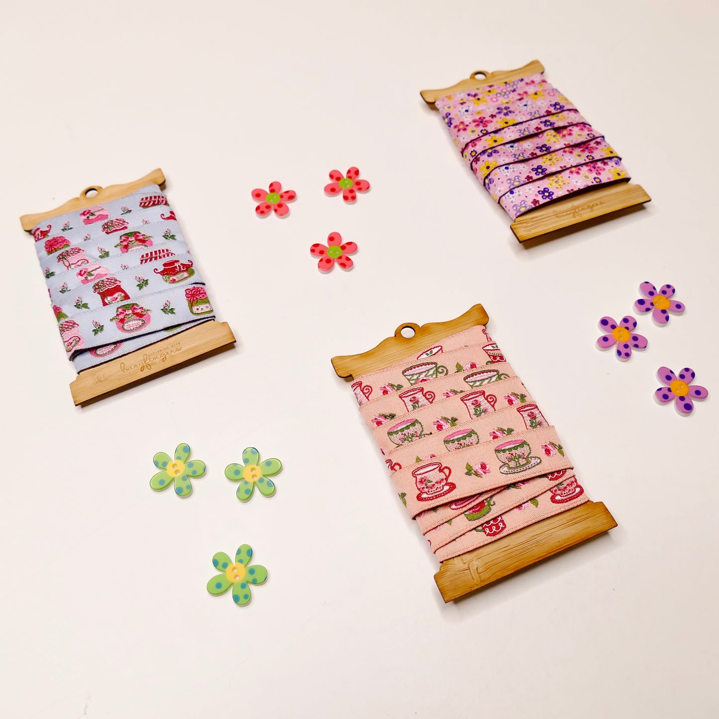 Garden Party Trio Ribbon & Button Pack