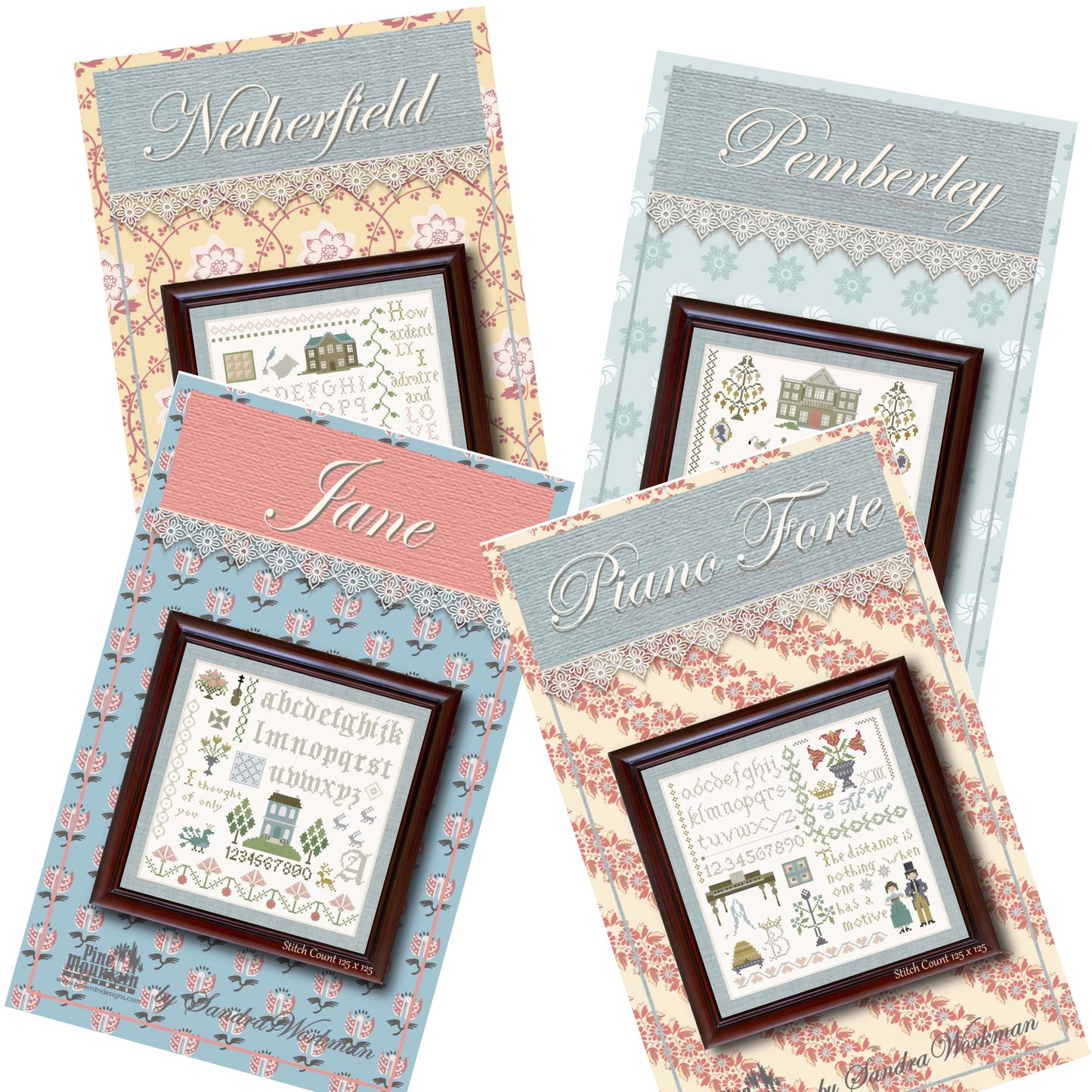 Pride and Prejudice Cross Stitch Pattern Set