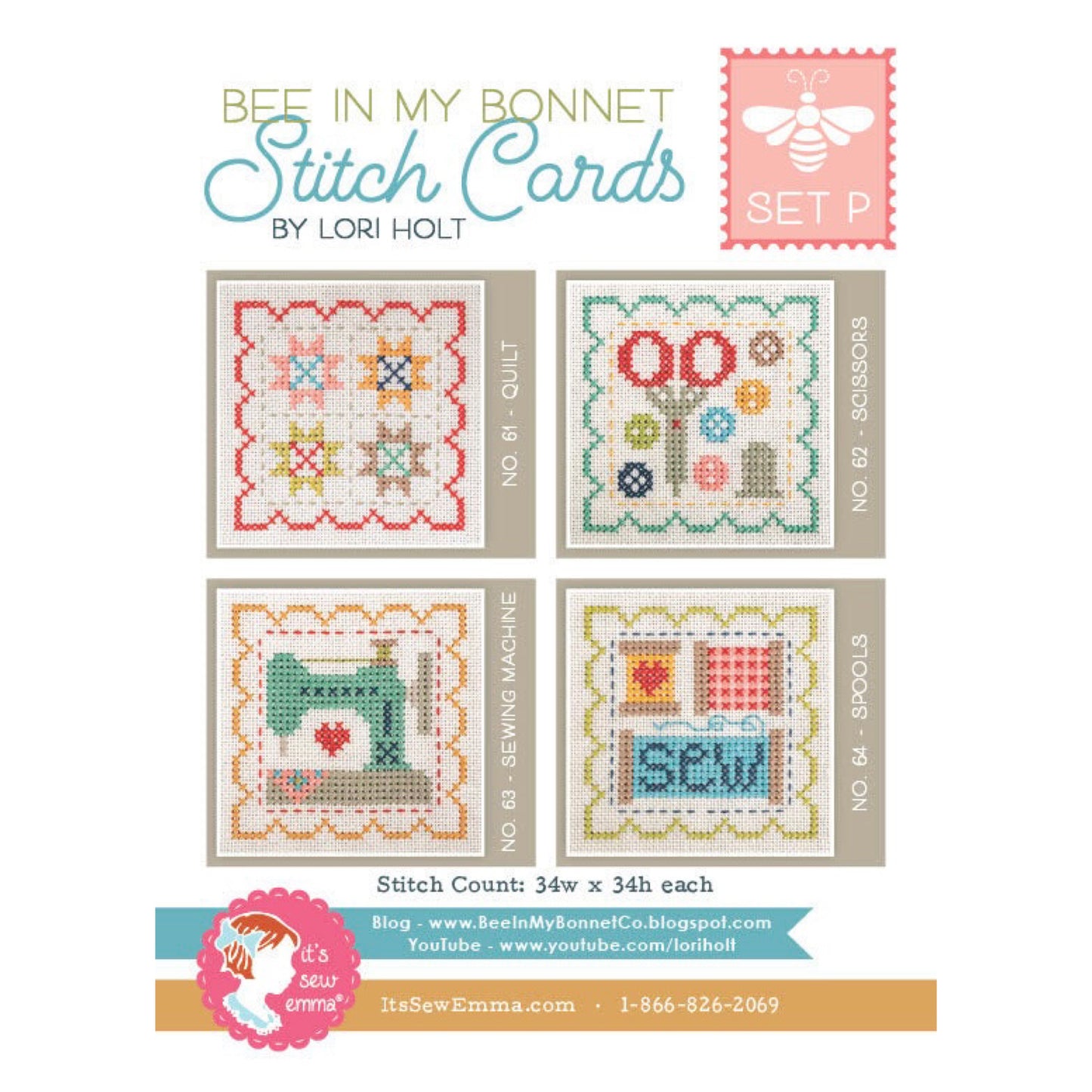 Lori Holt Stitch Cards Set P