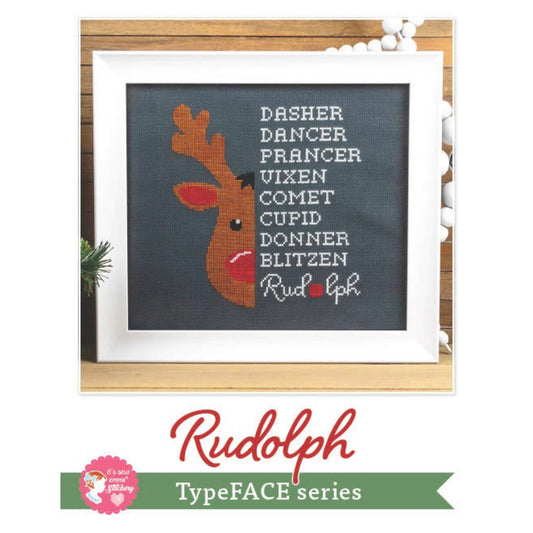 TypeFACE Rudolph Cross Stitch Pattern