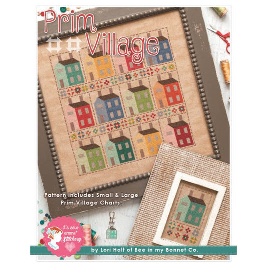 Prim Village Cross Stitch Pattern