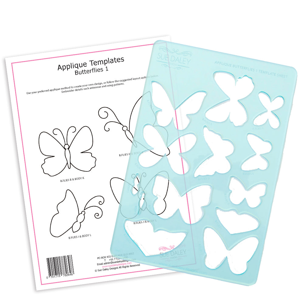 Applique Butterflies Template Sheet