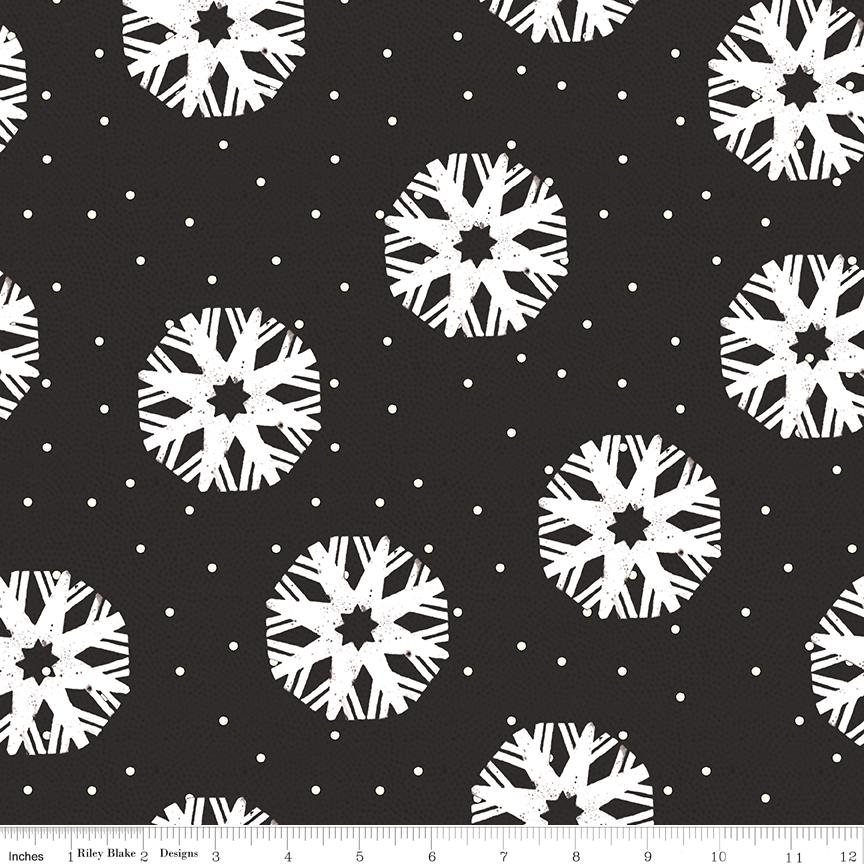 Nicholas Snowflake Dots Black