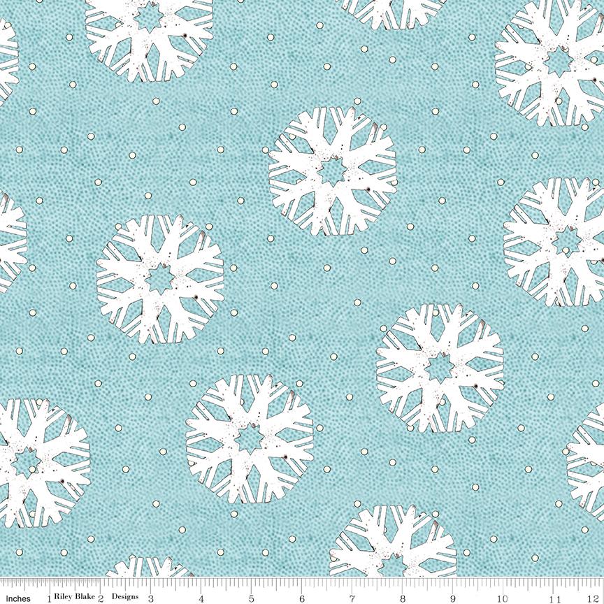 Nicholas Snowflake Dots Blue