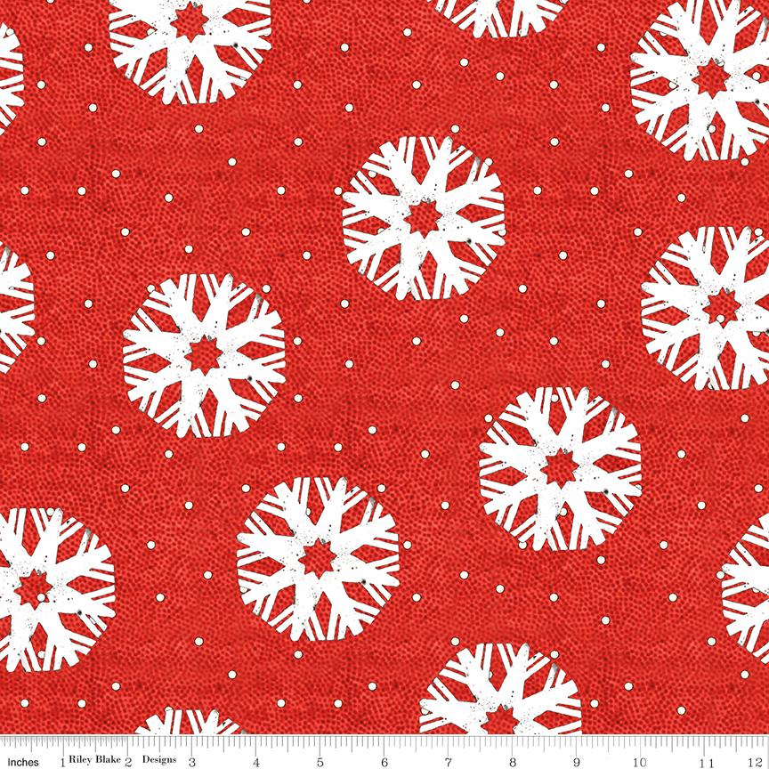 Nicholas Snowflake Dots Red