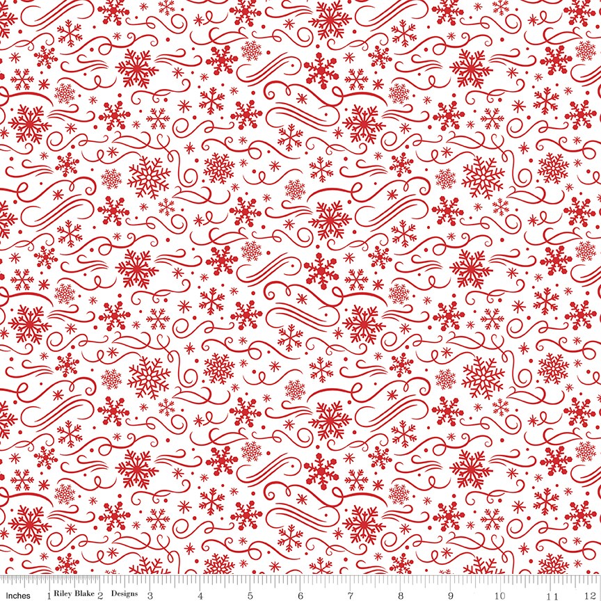 The Magic of Christmas Snowflakes White