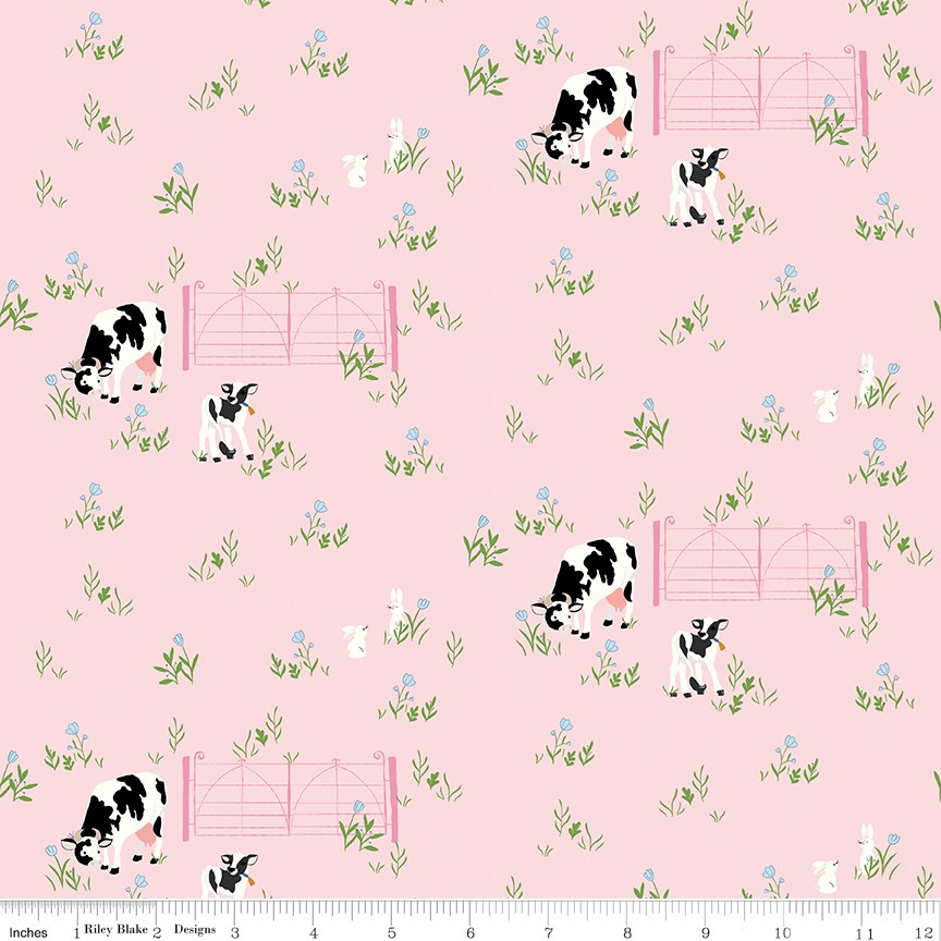 Tulip Cottage Cows & Bunnies Pink