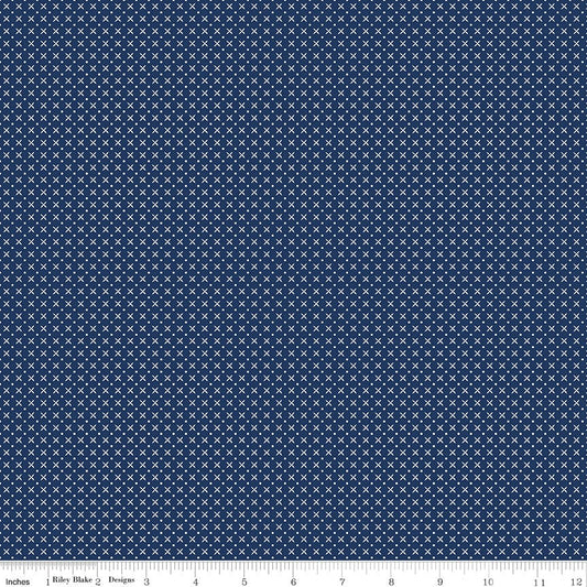 Tulip Cottage Stitches Navy