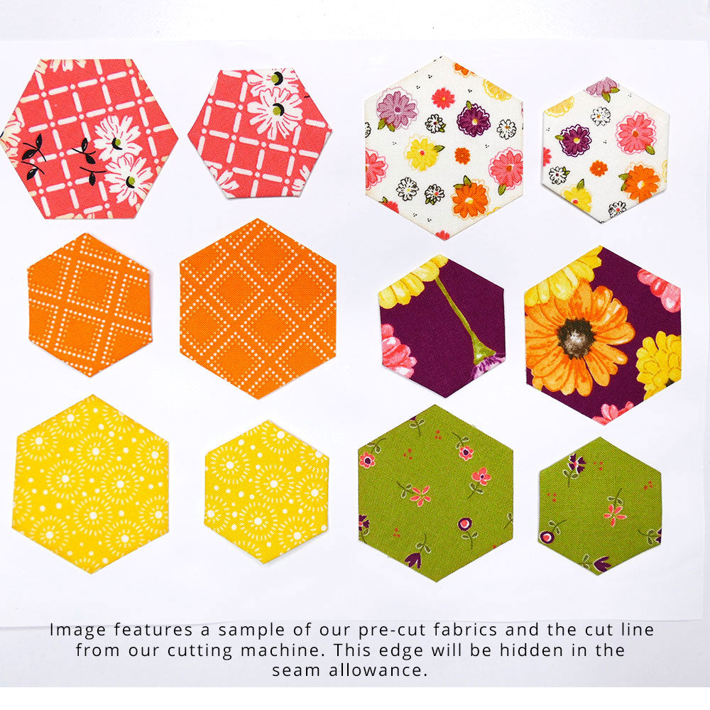 Ready-to-Sew 1" Fabric Hexagons - In the Afterglow