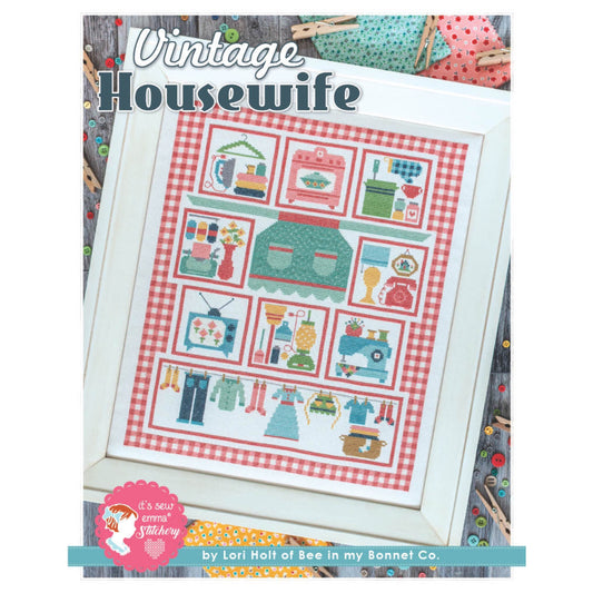 Vintage Housewife Cross Stitch Pattern