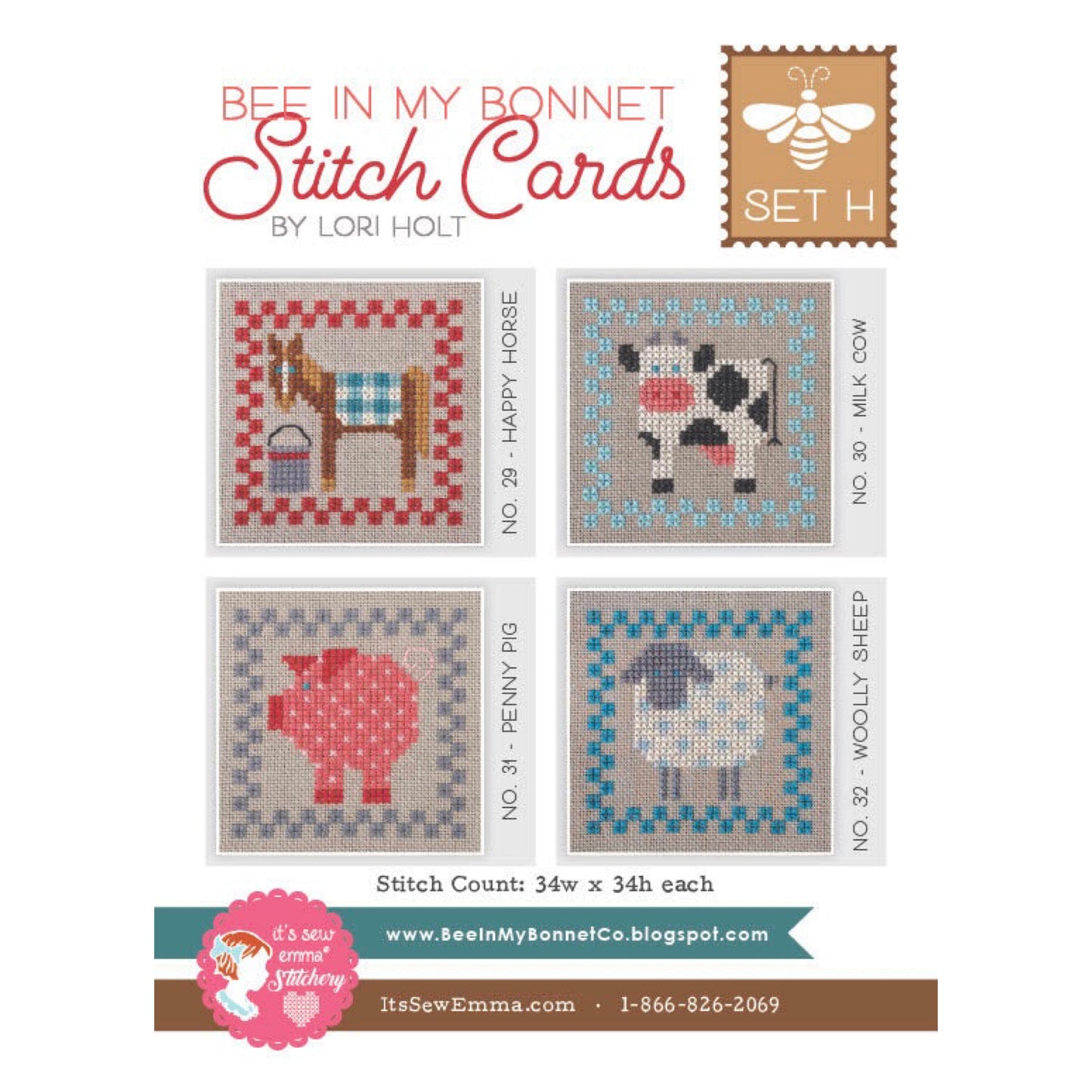 Lori Holt Stitch Cards Set H