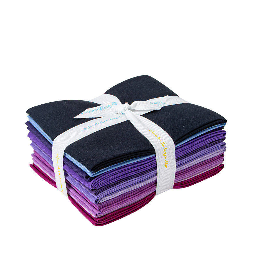 Confetti Solids Purple FQ Bundle