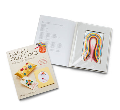 Zakka-Papier-Quilling-Buch mit Papier und Werkzeug