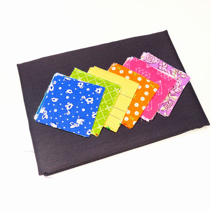 Rainbow Hexies Cushion Fabric Kit