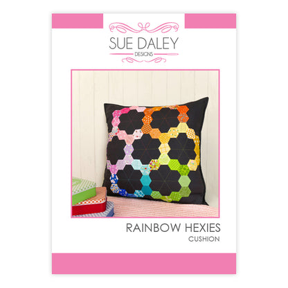 Rainbow Hexies Cushion Fabric Kit