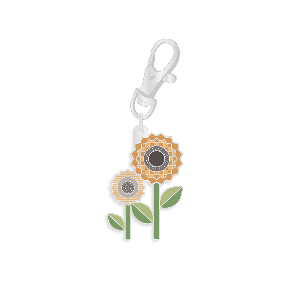 Autumn Enamel Happy Charm Sunflower