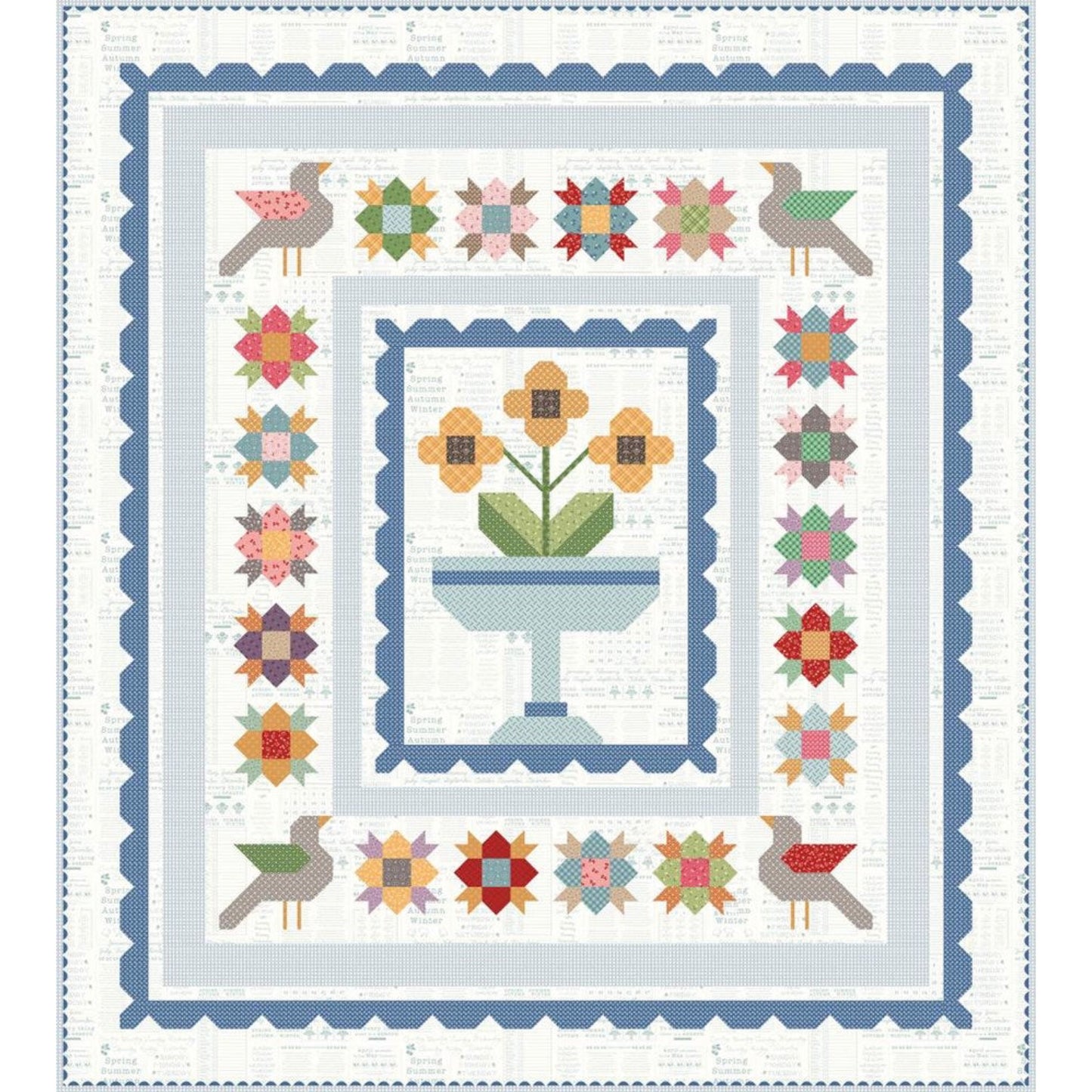 Calico Birds Quilt Boxed Kit