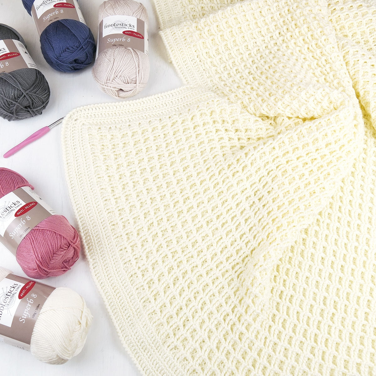 Waffle Stitch Blanket Kit