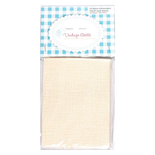 Buttermilk 10 Count 17" x 17" Vintage Cross Stitch Cloth