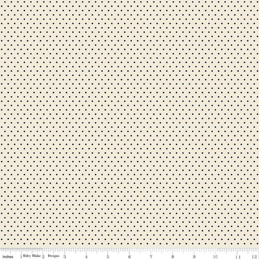 Jane Austen zu Hause Navy Dot 1,4 m