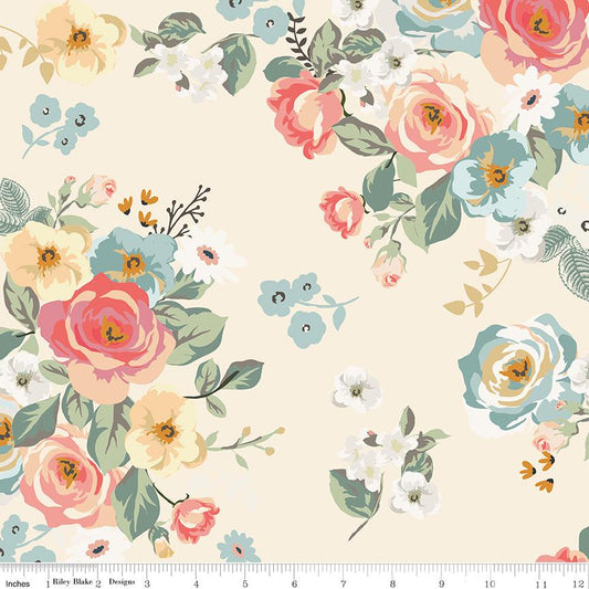 Gingham Garden Main Cream