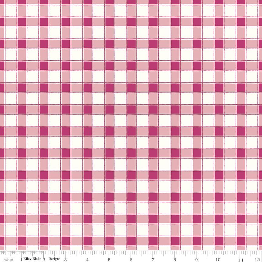 Hope in Bloom Plaid Hot Pink