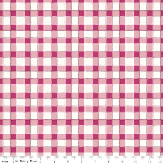 Hope in Bloom Plaid Hot Pink