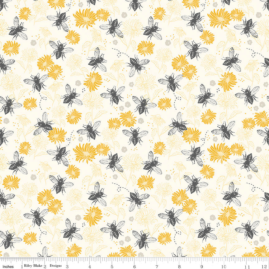 Honey Bee Floral Parchment