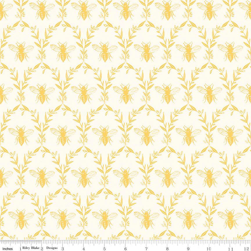 Honey Bee Damask Parchment