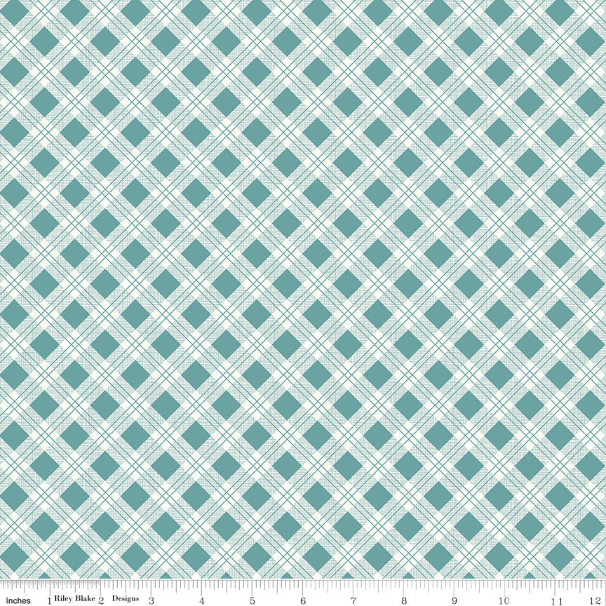 Bee Plaid Scarecrow Teal