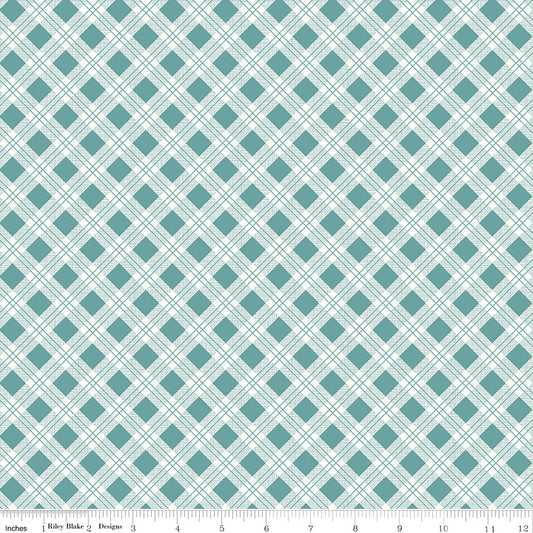 Bee Plaid Scarecrow Teal