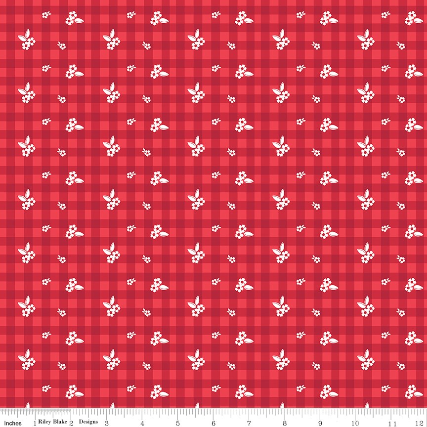 Cheerfully Red Ditsy Gingham Red