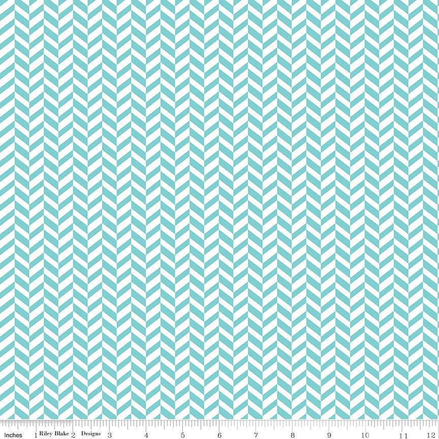 Effervescence Herringbone Aqua