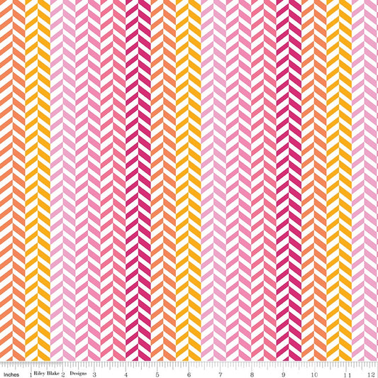 Efferveszenz Herringbone Pink/Multi