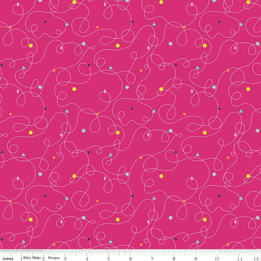 Effervescence Squiggles Hot Pink