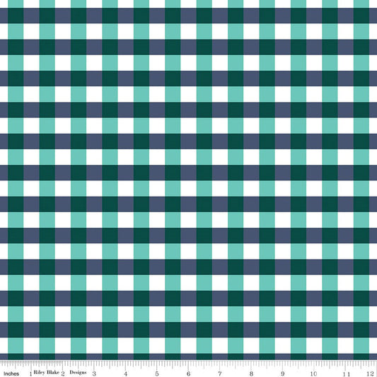 Flower Farm Gingham Teal