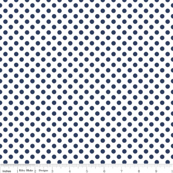 Navy on White Small Dot