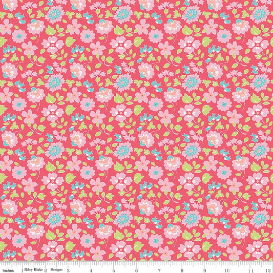 Paper Daisies Floral Dark Pink