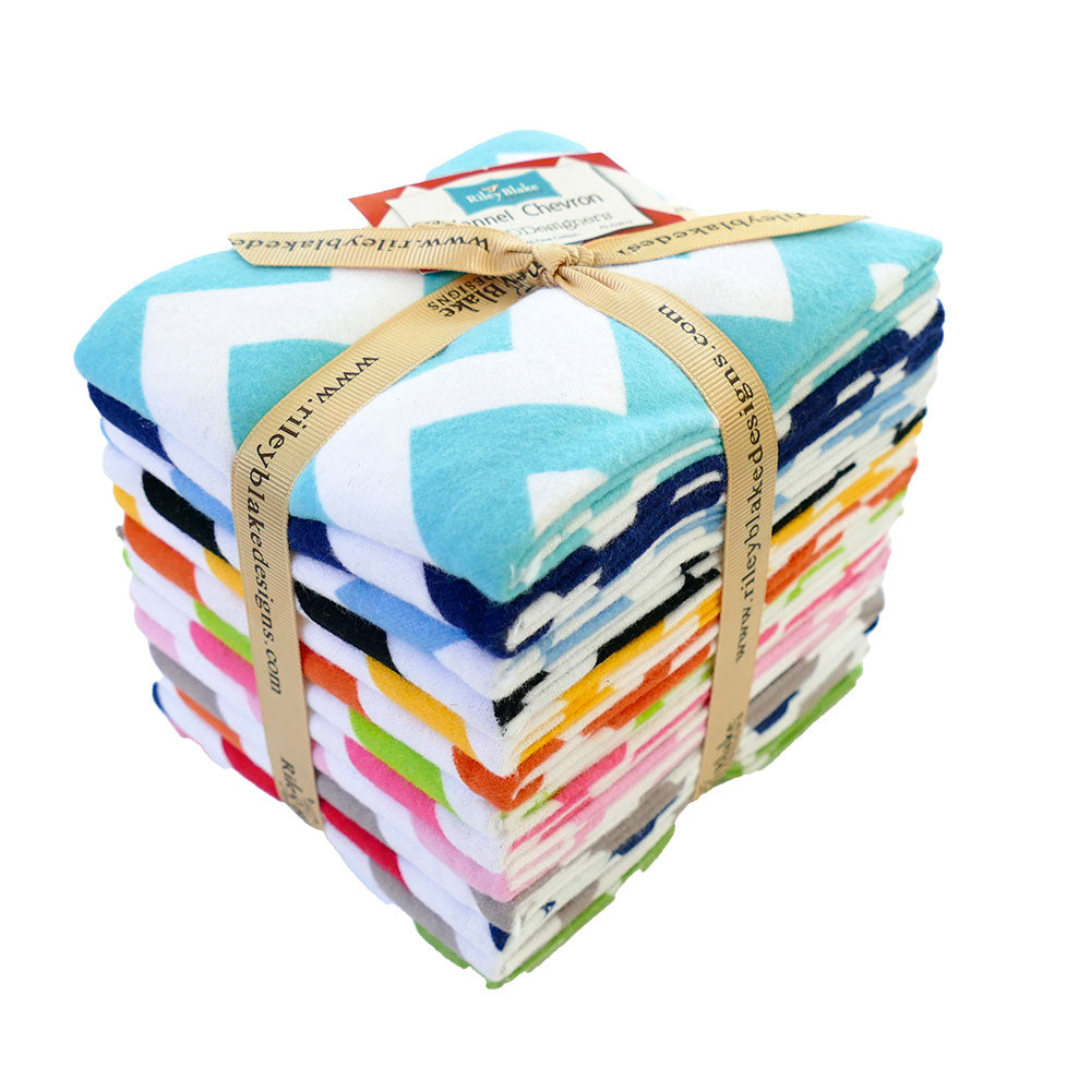 Medium Chevron Flannel FQ Bundle