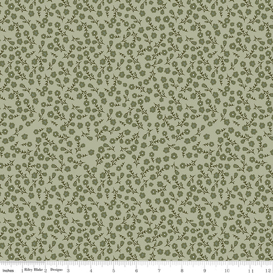 Gingham Fields Floral Olive