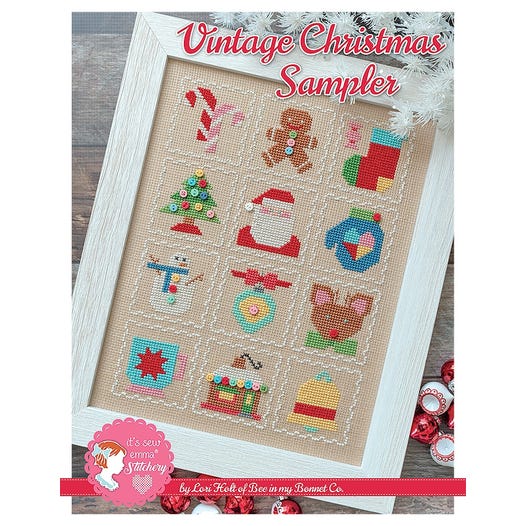 Vintage Weihnachts-Sampler-Kreuzstichmuster