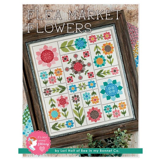 Flea Market Flowers Cross Stitch Pattern