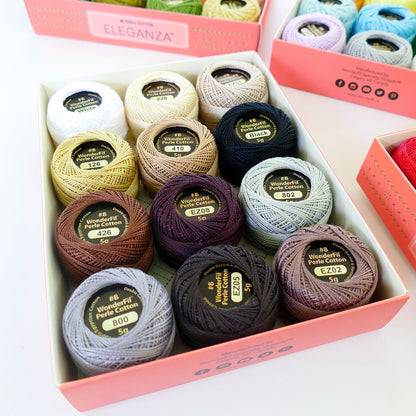 Wonderfil Eleganza #8 Perle Cotton Thread Packs