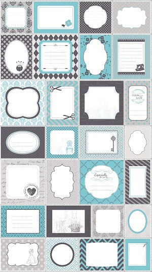 Quilt Labels - Blue