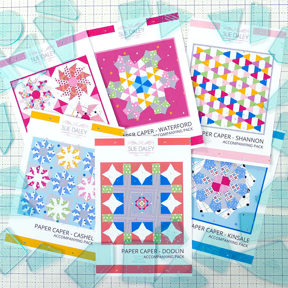 SIGNED Paper Caper Mini Quilt Book & Push out Papers with Optional Templates